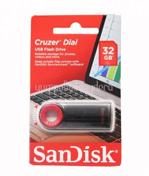 Флеш накопитель USB 32Gb Sandisk Cruzer Dial CZ57 черный