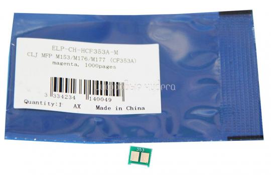 Чип картриджа HP Color LJ Pro M176/M177/M153 (1K) CF353A Magenta (ELP,Китай)