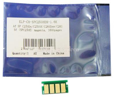 Чип картриджа Ricoh Aficio SP C250Dn/C250Sf/C260Dnw/C260SFNw/C261Sf Magenta 1.6K (SPC250E) ELP, Китай