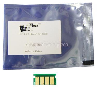 Чип картриджа Ricoh Aficio SP C250Dn/C250Sf/C260Dnw/C260SFNw/C261Sf Yellow 1.6K (SPC250E) UNItech (Apex)