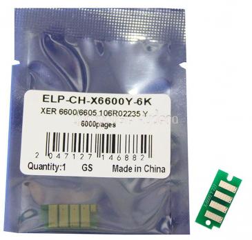 Чип картриджа Xerox Phaser 6600/WC6605 (106R02235) Yellow 6K (ELP, Китай)