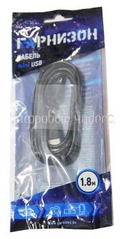 Кабель Гарнизон USB GCC-USB2-AM5P-1.8M, AM/miniBM 5P, 1.8м, черный, пакет