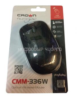 Мышь беспроводная CROWN CMM-336W Black