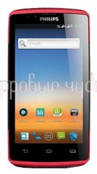 Philips W7555 Black/Red {Android 4.1, 540x960, 4.5