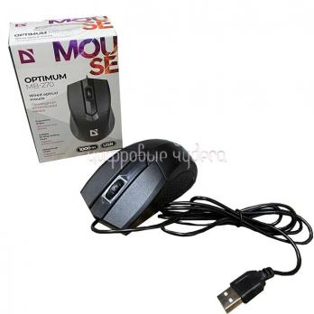 Мышь Defender MB-270 Black USB проводная, 1000dpi, 3кнопки, 1,5м