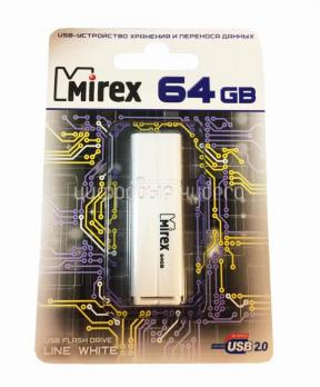 Флеш накопитель USB 64Gb Mirex Line White 2.0