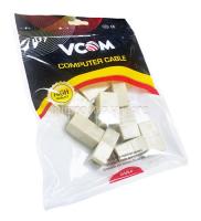 Соединитель VCOM VTE7713 {Модуль RJ-45F/RJ-45F проходной, кат. 5e (пакет, 10шт)