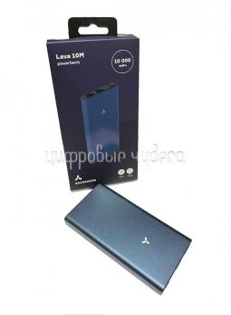 Аккумулятор внешний портативный Accesstyle Lava 10M,10000mAh, металл, синий