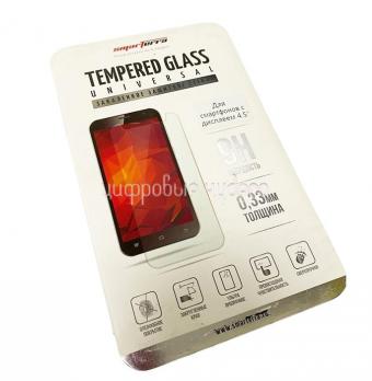 Защитное стекло универсальное TG058, закругленные края, 0,33mm (SMARTERRA)