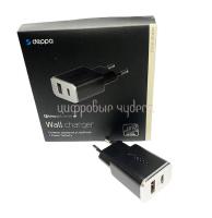 Сетевое зарядное устройство Deppa Ultra, USB + USB type-C,18Вт, черный