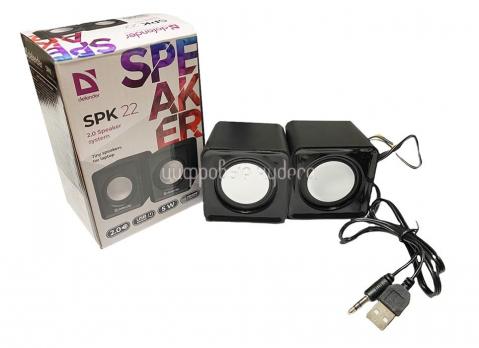Колонки Defender SPK-22 {2.0, 5 Вт, USB} черный (65503)