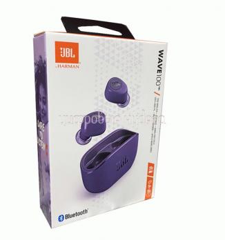Наушники-вкладыши JBL W100TWS (Bluetooth 5.0, время работы до 5 часов, фиолетовый)