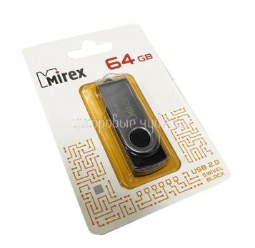 Флэш накопитель USB 64GB Mirex Swivel черный, 2.0
