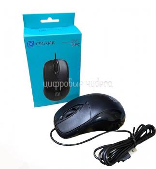 Мышь Oklick 285V2 черная оптическая (1000dpi) USB 3 кнопки