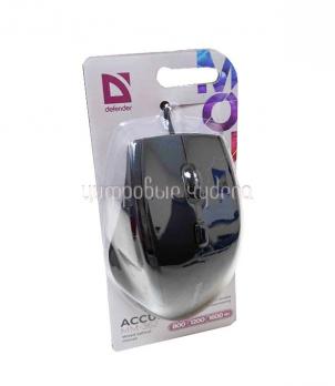 Мышь Defender Accura MM-362 черный USB (Проводная оптическая мышь, 6 кнопок,800-1600 dpi)
