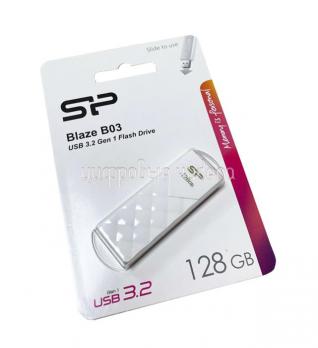 Флеш накопитель USB 128Gb Silicon Power Blaze B03, белый, 3.2