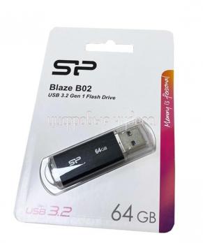 Флеш накопитель USB 64Gb Silicon Power Blaze B02, Black, 3.2