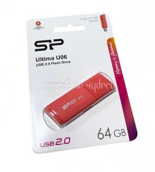 Флеш накопитель USB 64Gb Silicon Power Ultima U06, коралловый, USB 2.0