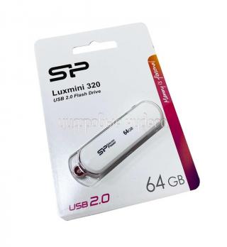 Флеш накопитель USB 64Gb Silicon Power Luxmini 320, белый, USB 2.0