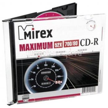 Диск CD-R Mirex 700mb 52x Maximum, Slim Case (1 шт)