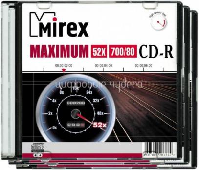 Диск CD-R Mirex 700mb 52x Maximum, Slim Case (5 шт)