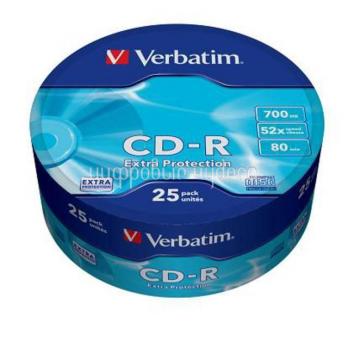 Диск CD-R Verbatim 700Mb 52x Dual layer Shrink (25 штук)