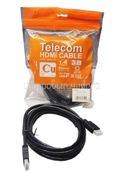 Кабель HDMI-HDMI TELECOM <3.0м>, 19M/19M, с позолоченными контактами, V1.4+3D
