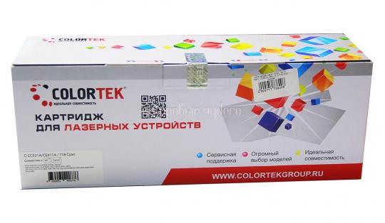 Картридж HP СLJ CP2025/CM2320 №304A, Pro 300 M351, Pro 400 M451, M475 №305А/ Canon 7200C, 7210C, 7660C (CC531A, CE411A, C-718) Cyan Colortek