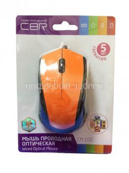 Мышь CBR CM-100, Orange, оптика, 800dpi, офисн., USB