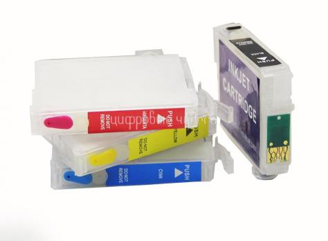 Перезаправляемые картриджи (ПЗК) Epson T40W/TX600FW авто-чип (INKO)