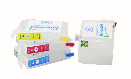 Перезаправляемые картриджи (ПЗК) Epson WF-7110/3620/3640/7620/7680 (BK-30ml CMY-10ml) авто-чип (INKO)