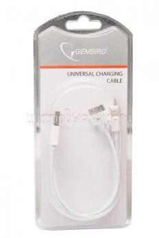Переходник Адаптер Gembird USB ,3 в1: для зарядк  разъемы micro-USB, iPhone4 и iPhone5. Для iPhone5 